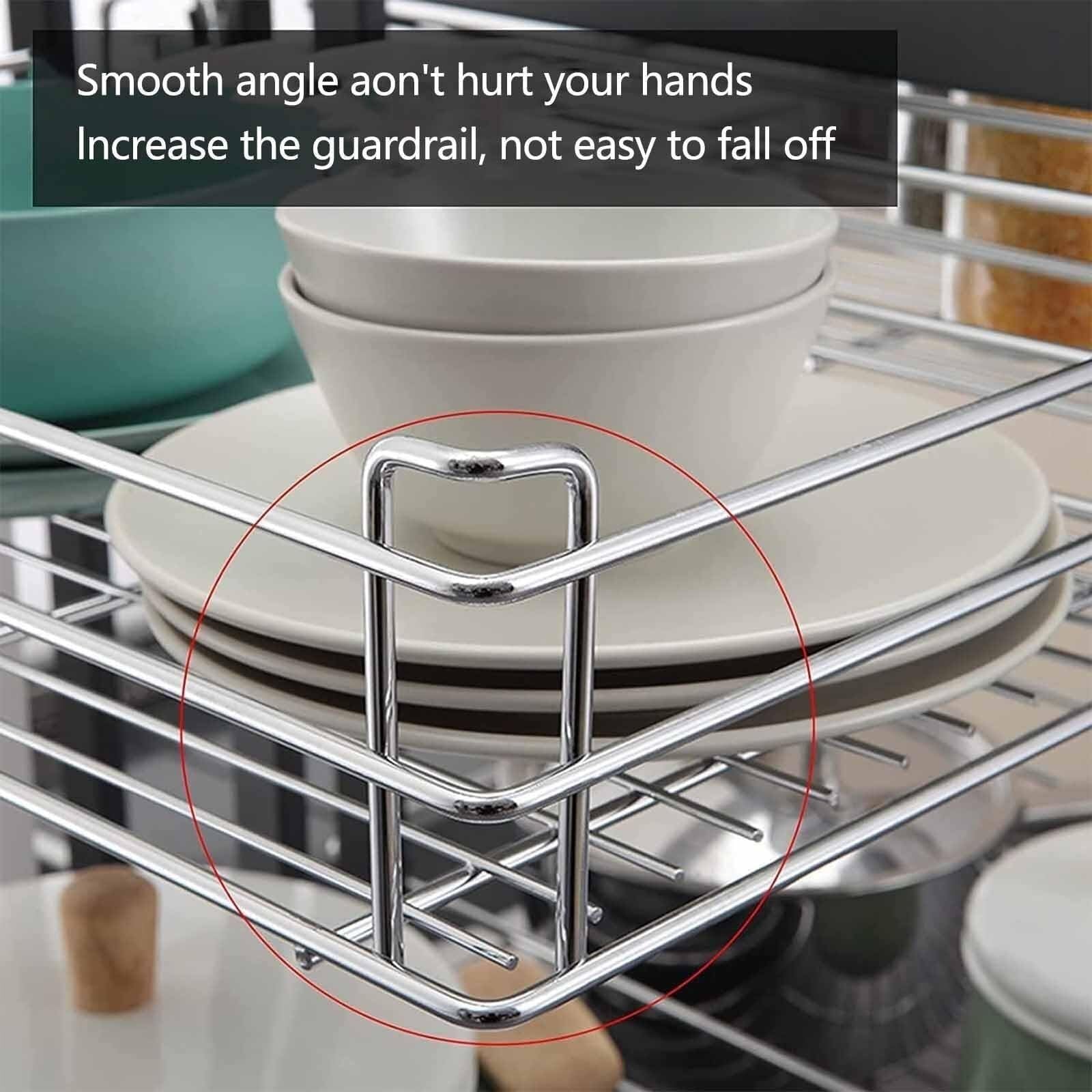 4-Tier Corner Pull-Out Cabinet Organizer