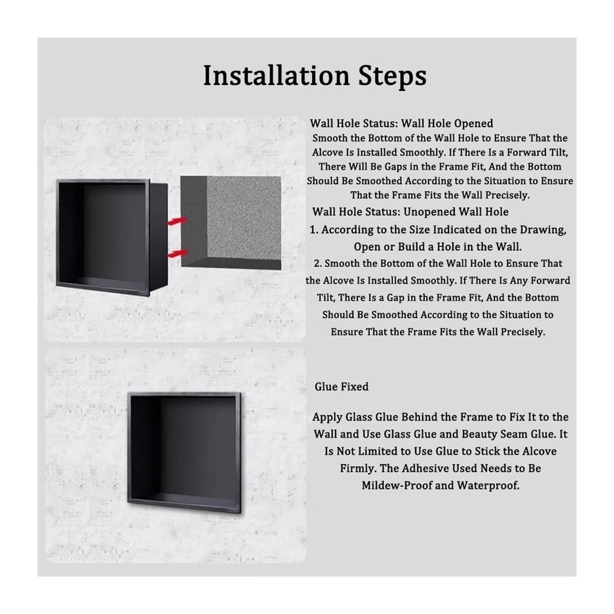Stainless Steel Recessed Shower Niche