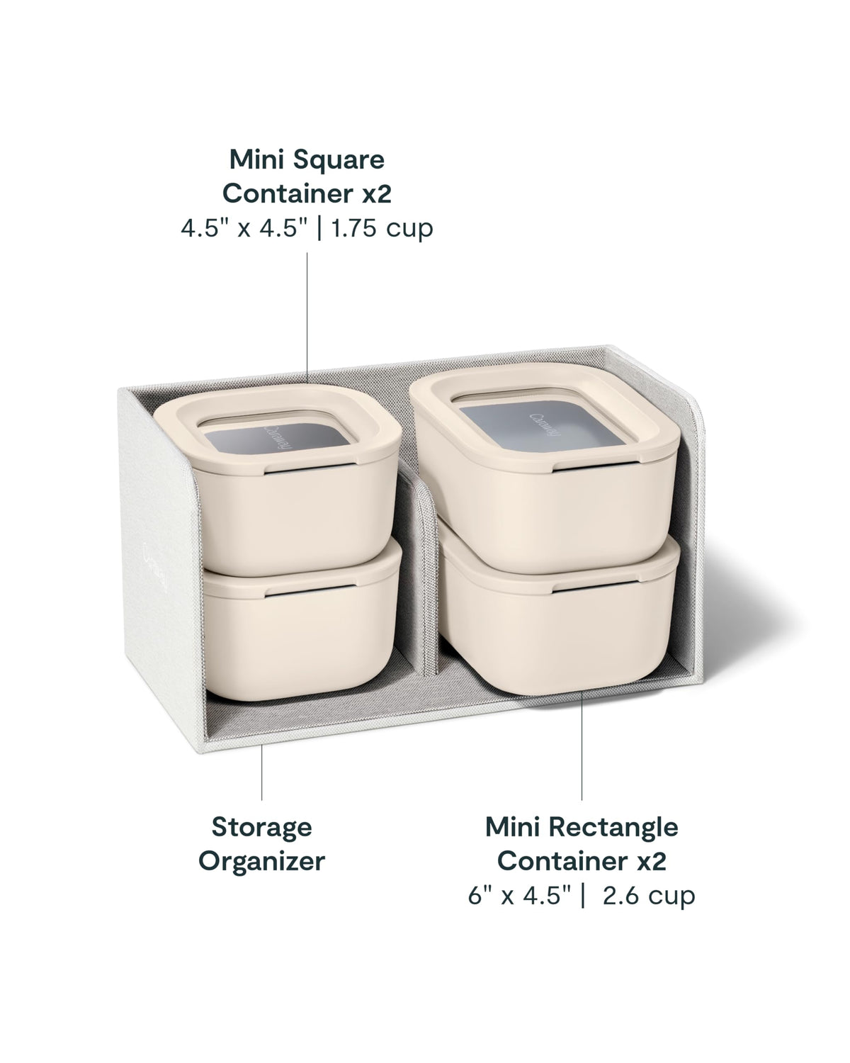 Caraway Glass Food Storage Container Sets with Lids
