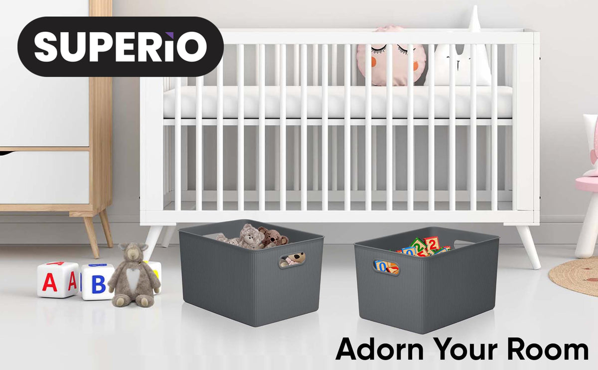 2-Pack 22L Stackable Storage Bins with Lids