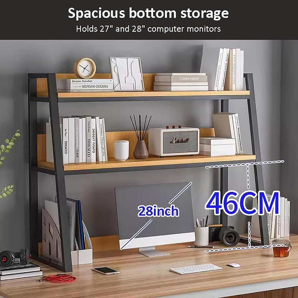 2-Tier Adjustable Desktop Bookshelf Organizer