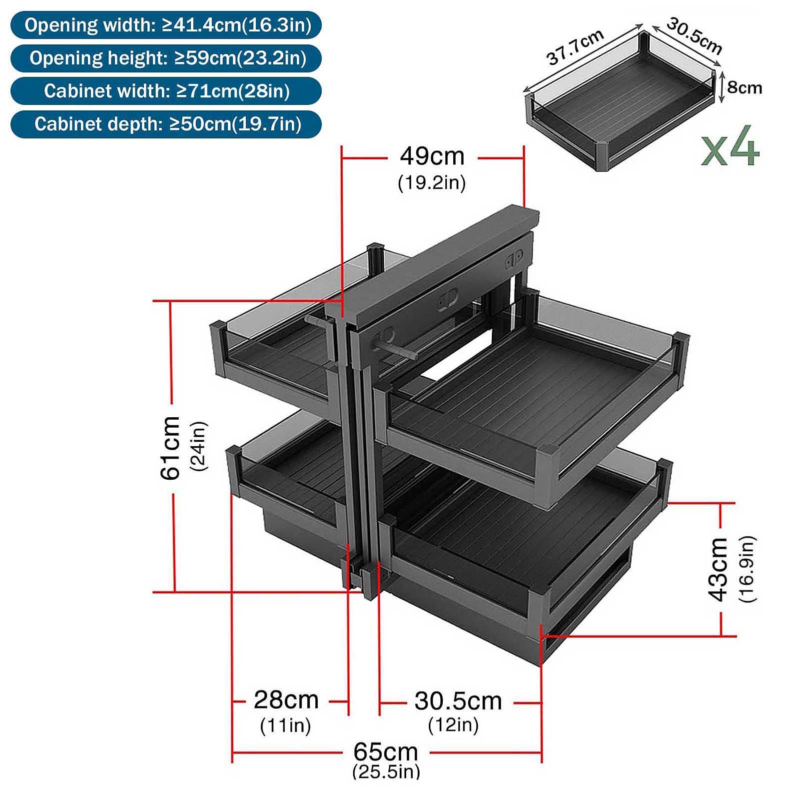 Adjustable Pull-Out Cabinet Organizer