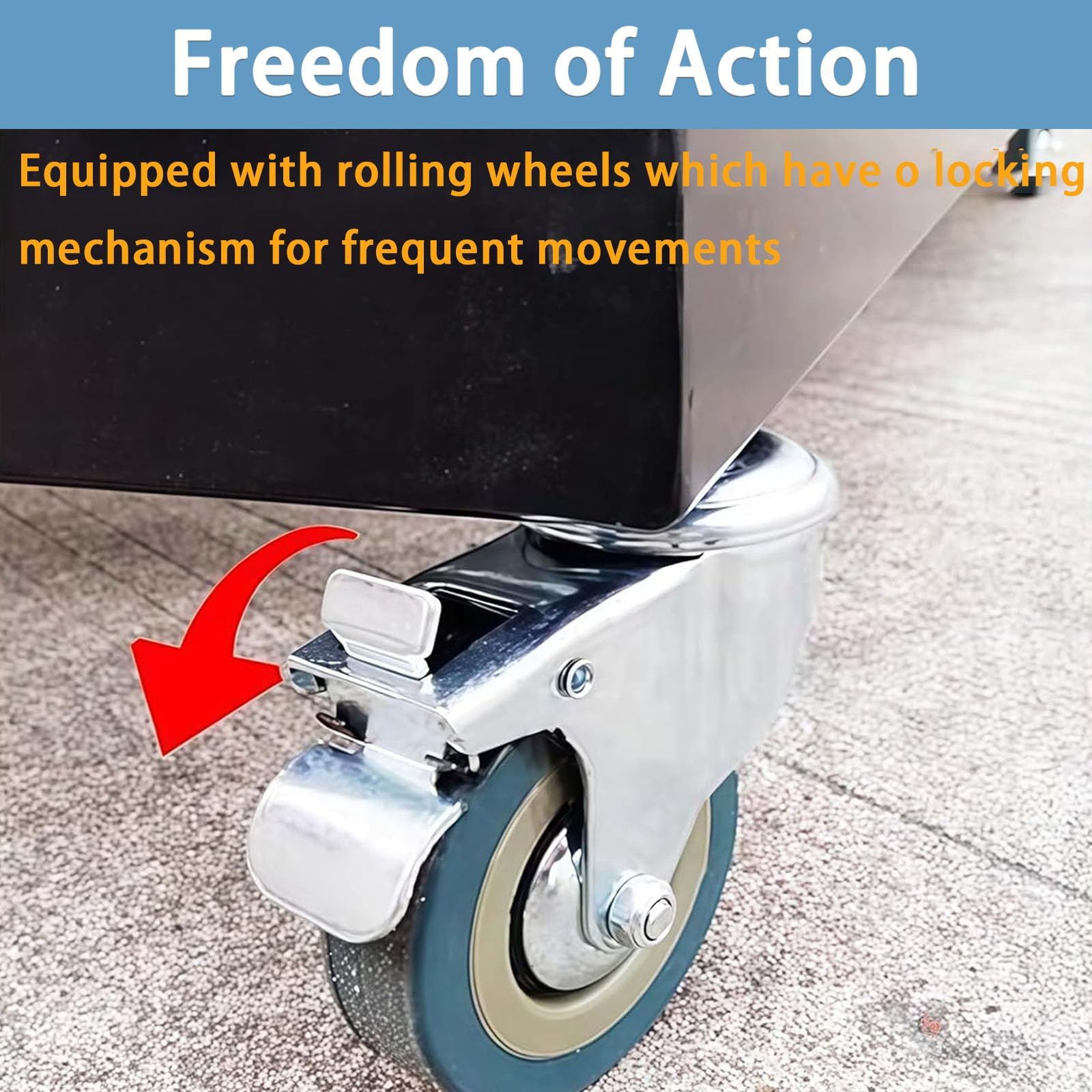 Heavy-Duty Folding Chair Storage Cart with Wheels