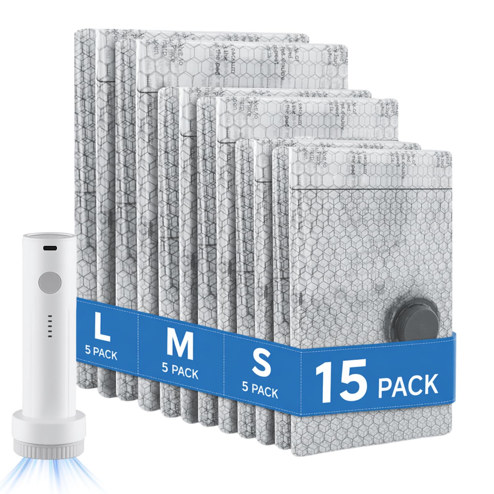 Travel Vacuum Storage Bags with Cordless Pump
