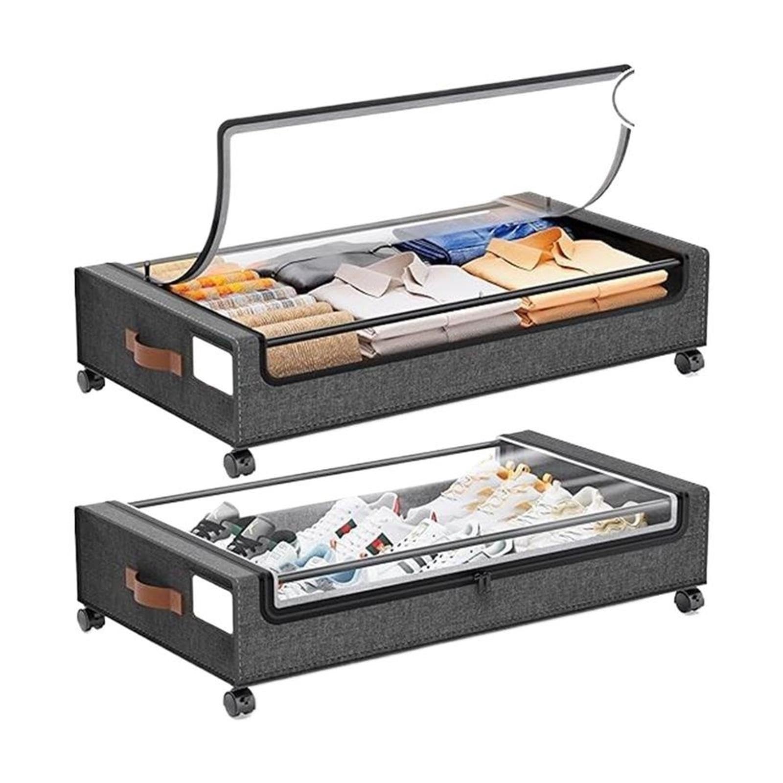 WEIJFRFJ Under Bed Storage with Wheels Storage Box with Wheels
