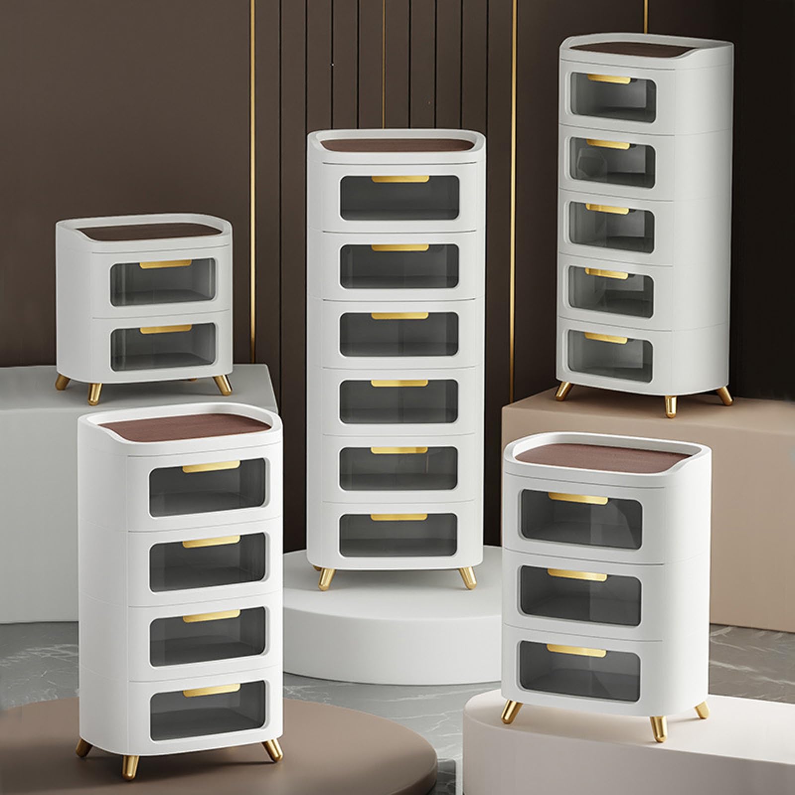 Stackable 2-Drawer Storage Cabinet