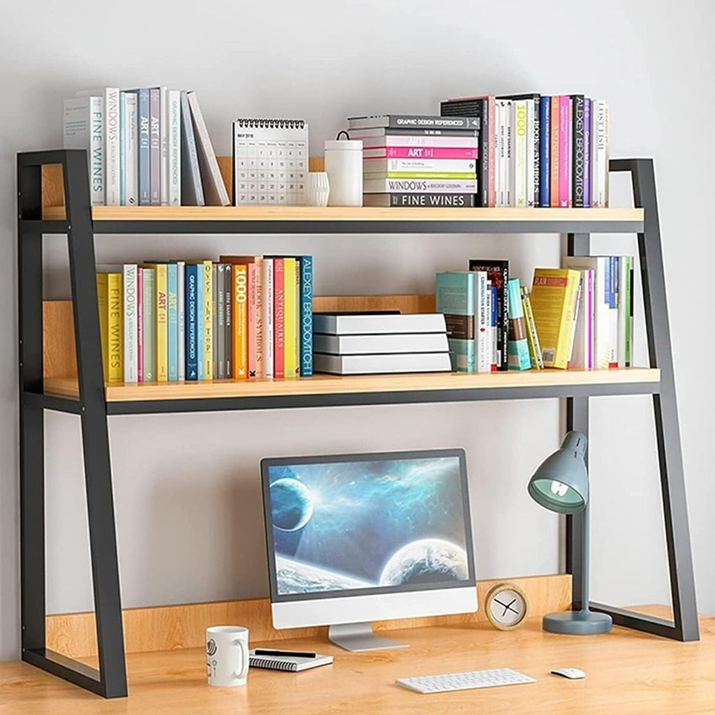 2-Tier Adjustable Desktop Bookshelf Organizer