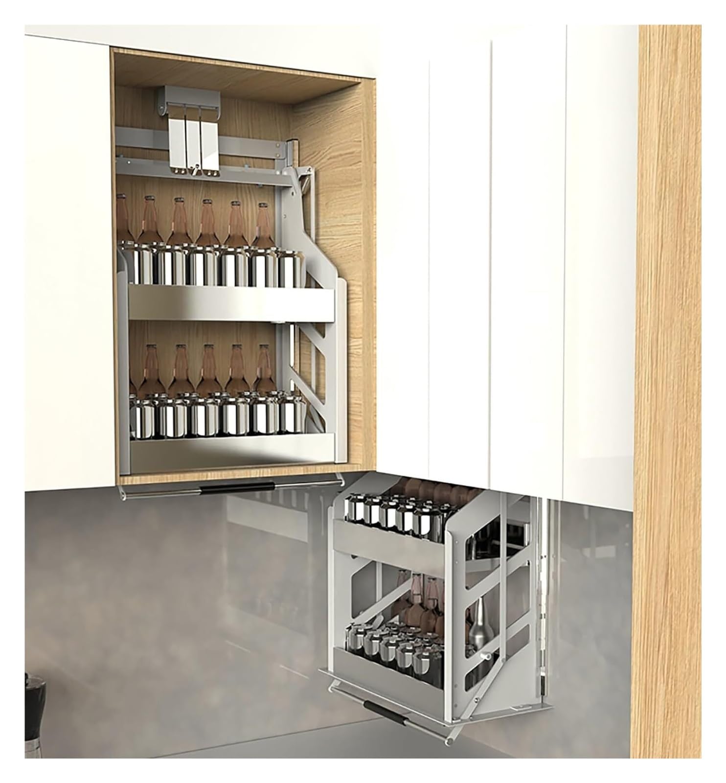 2-Tier Pull-Out Cabinet Organizer