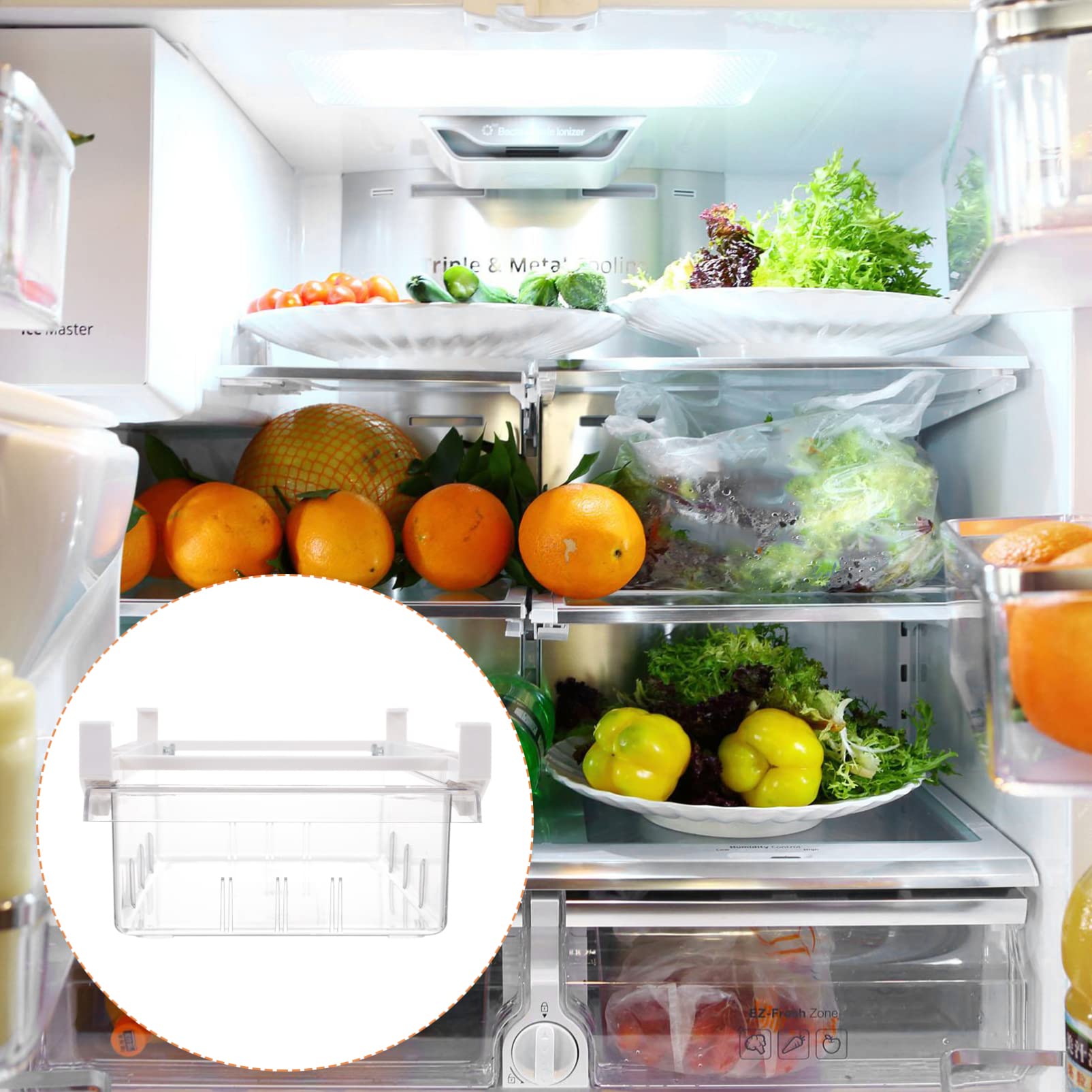 Clear Stackable Refrigerator Storage Bin
