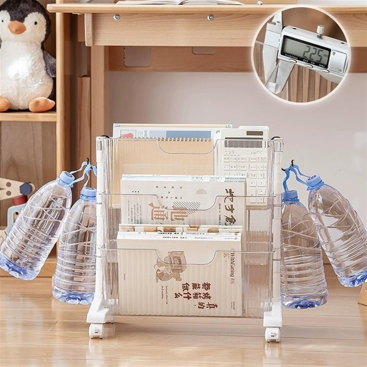UYCVT Filing Cabinet for Home Office Removable Bookshelf, Transparent Document Storage Box, Data Storage Box File Cabinet