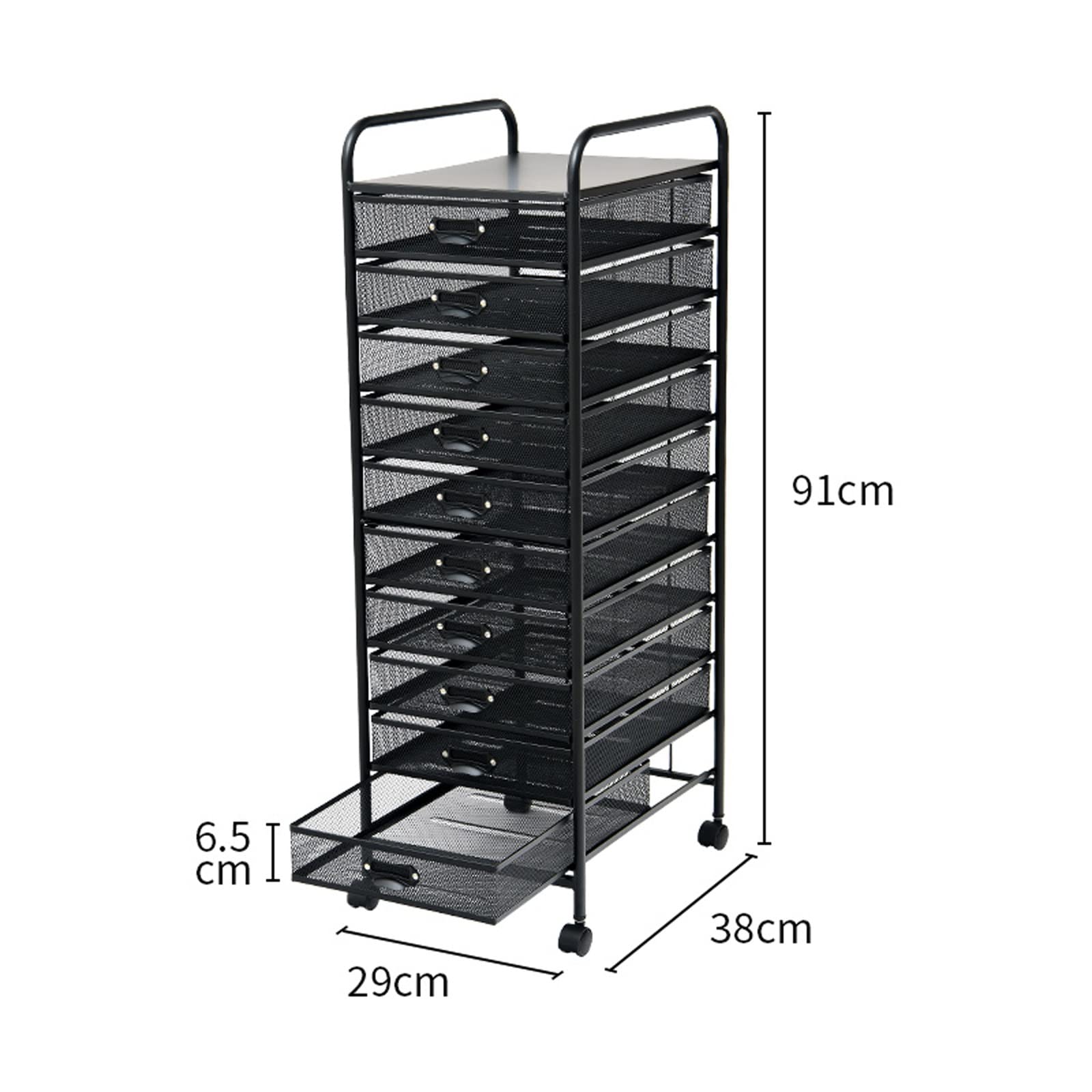10-Tier Rolling File Organizer Rack