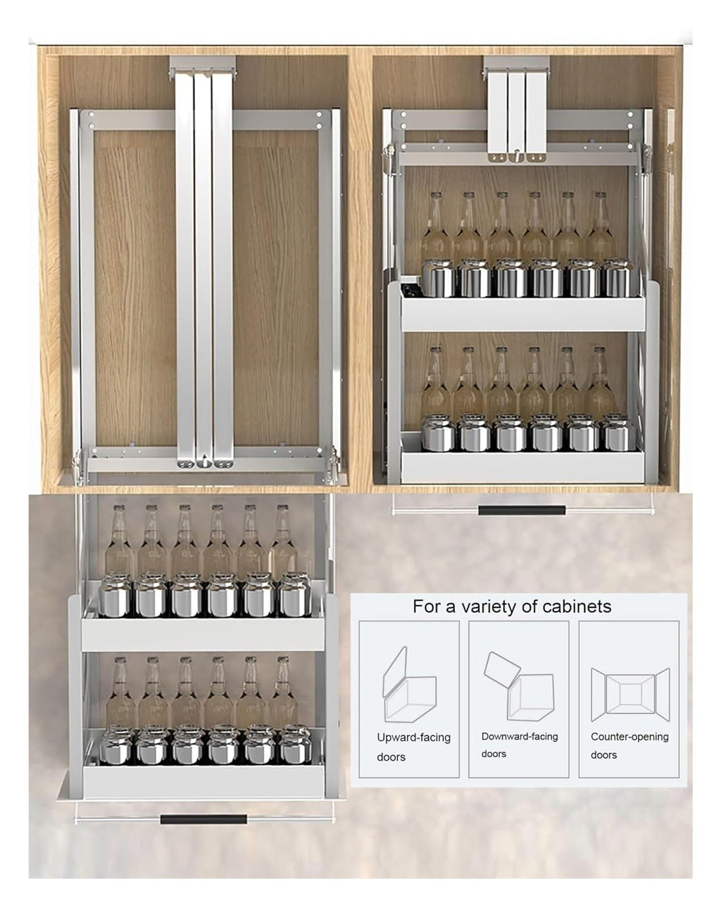 2-Tier Pull-Out Cabinet Organizer