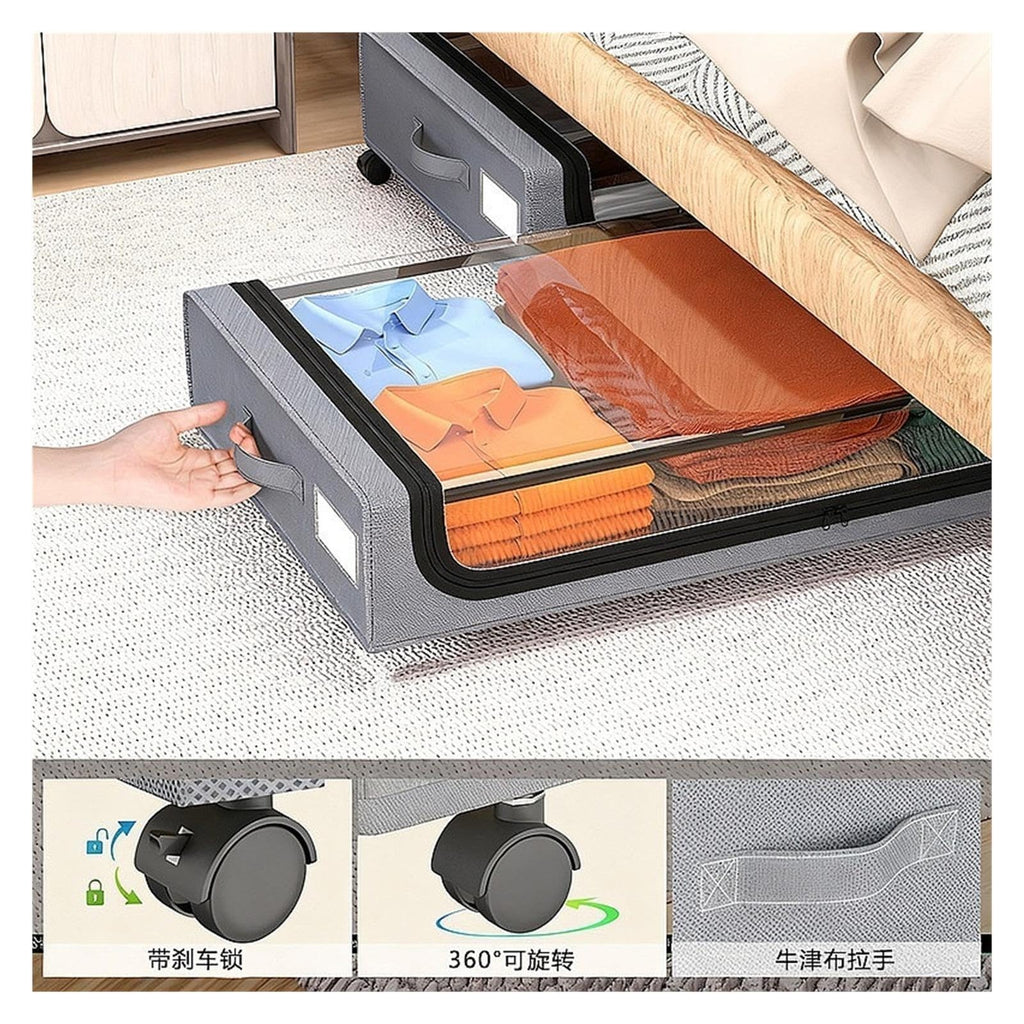 WEIJFRFJ Under Bed Storage with Wheels Storage Box with Wheels