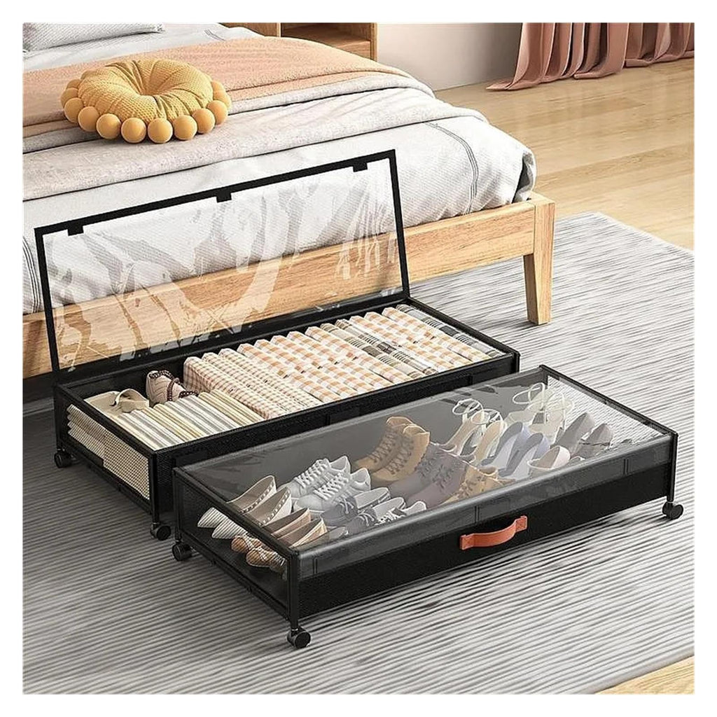WEIJFRFJ Under Bed Storage with Wheels Storage Box with Wheels