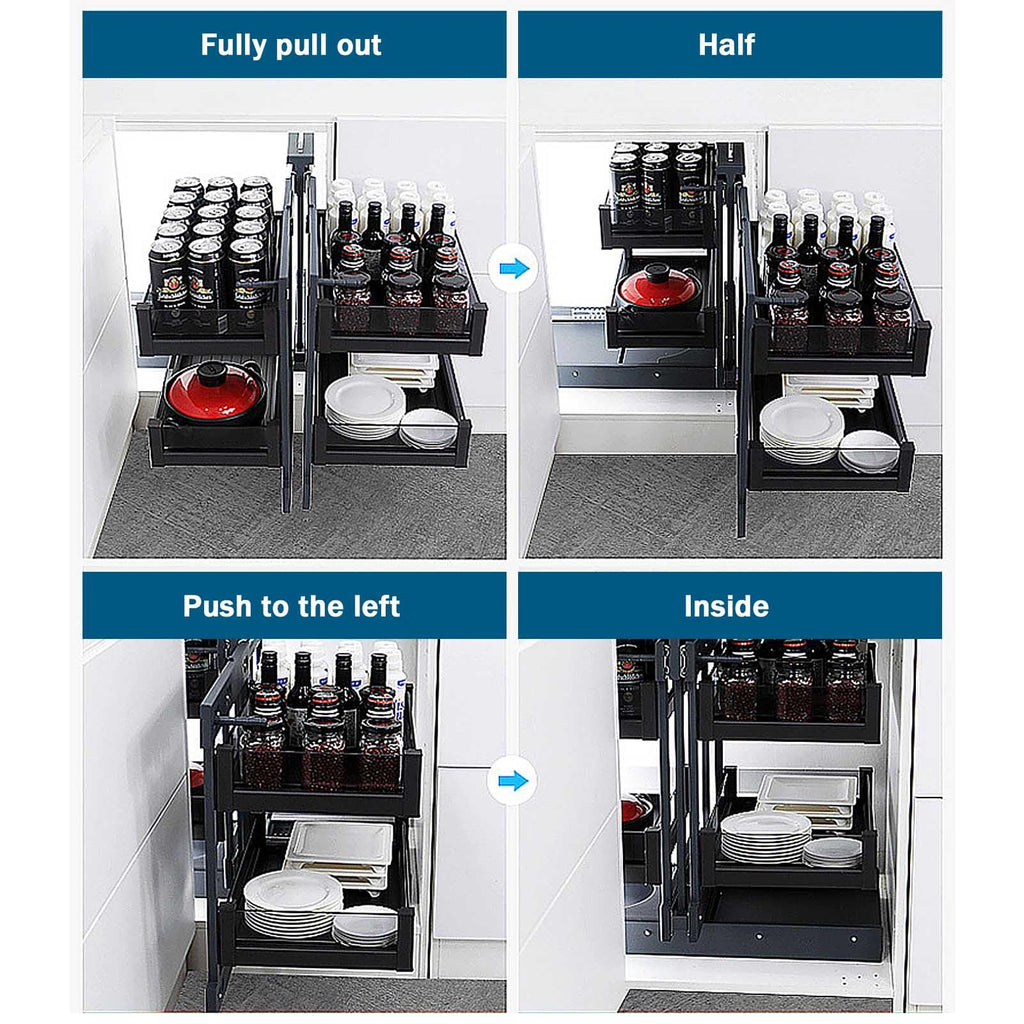 Blind Corner Pull-Out Cabinet Organizer