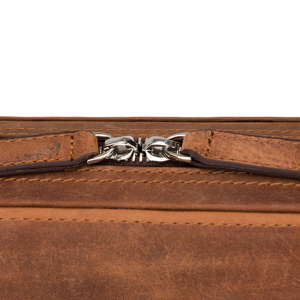 Genuine Leather Travel Cable Organizer Pouch