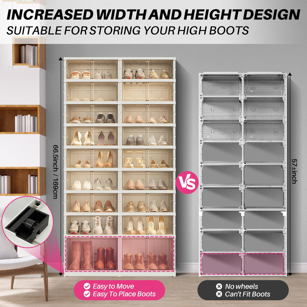 Redlife 9 Tier 36 Pairs Foldable Shoe Rack Organizer