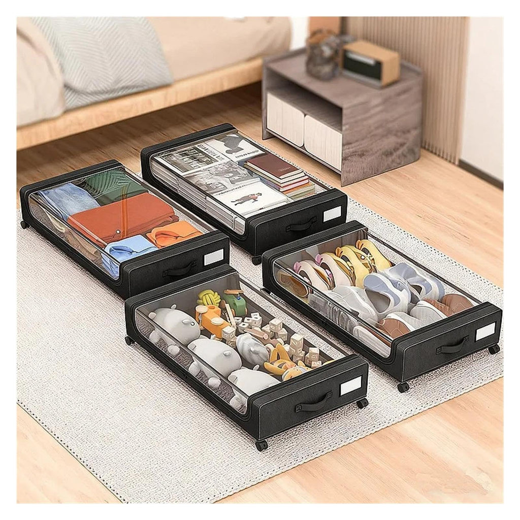 WEIJFRFJ Under Bed Storage with Wheels Storage Box with Wheels