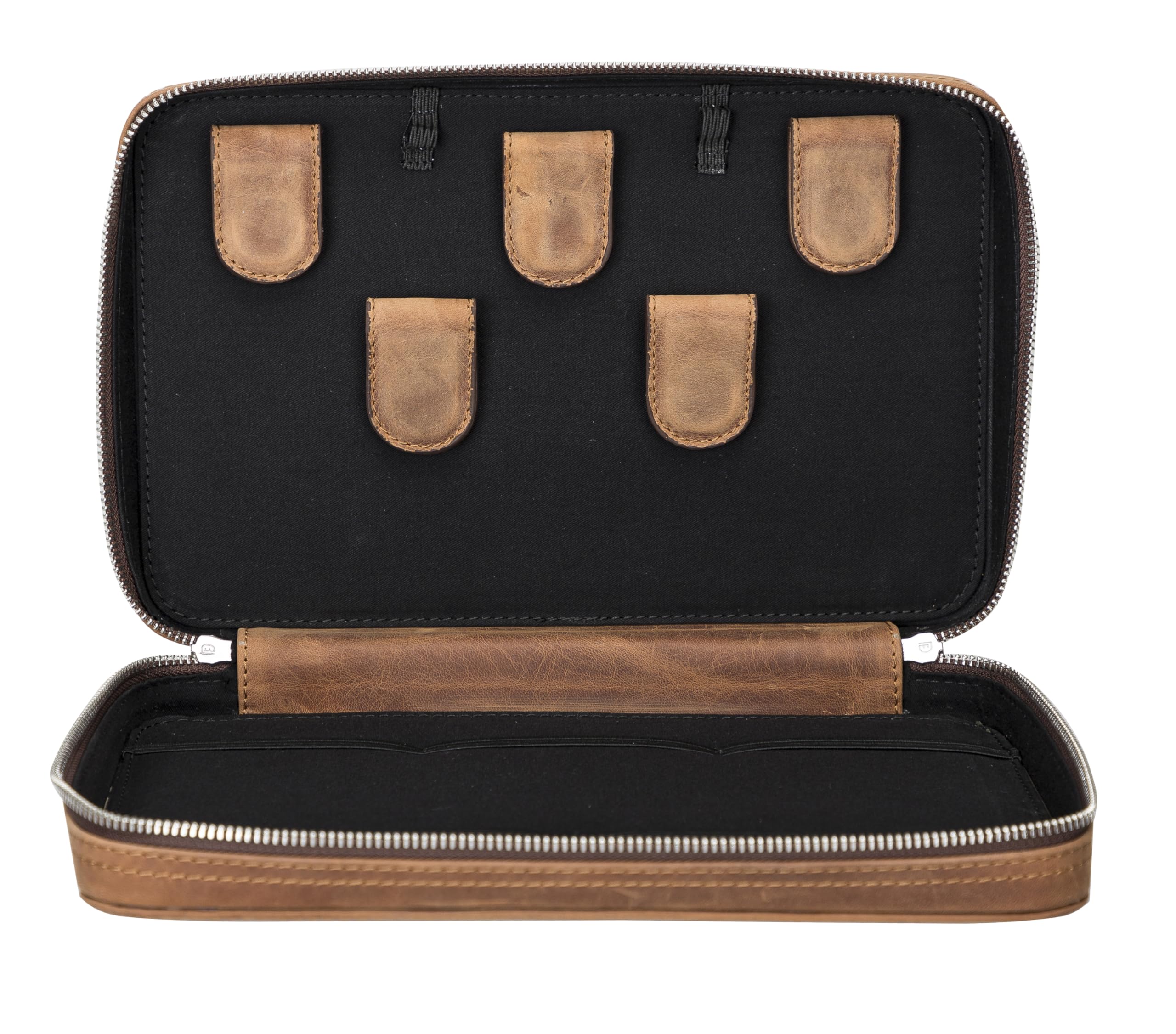 Genuine Leather Travel Cable Organizer Pouch