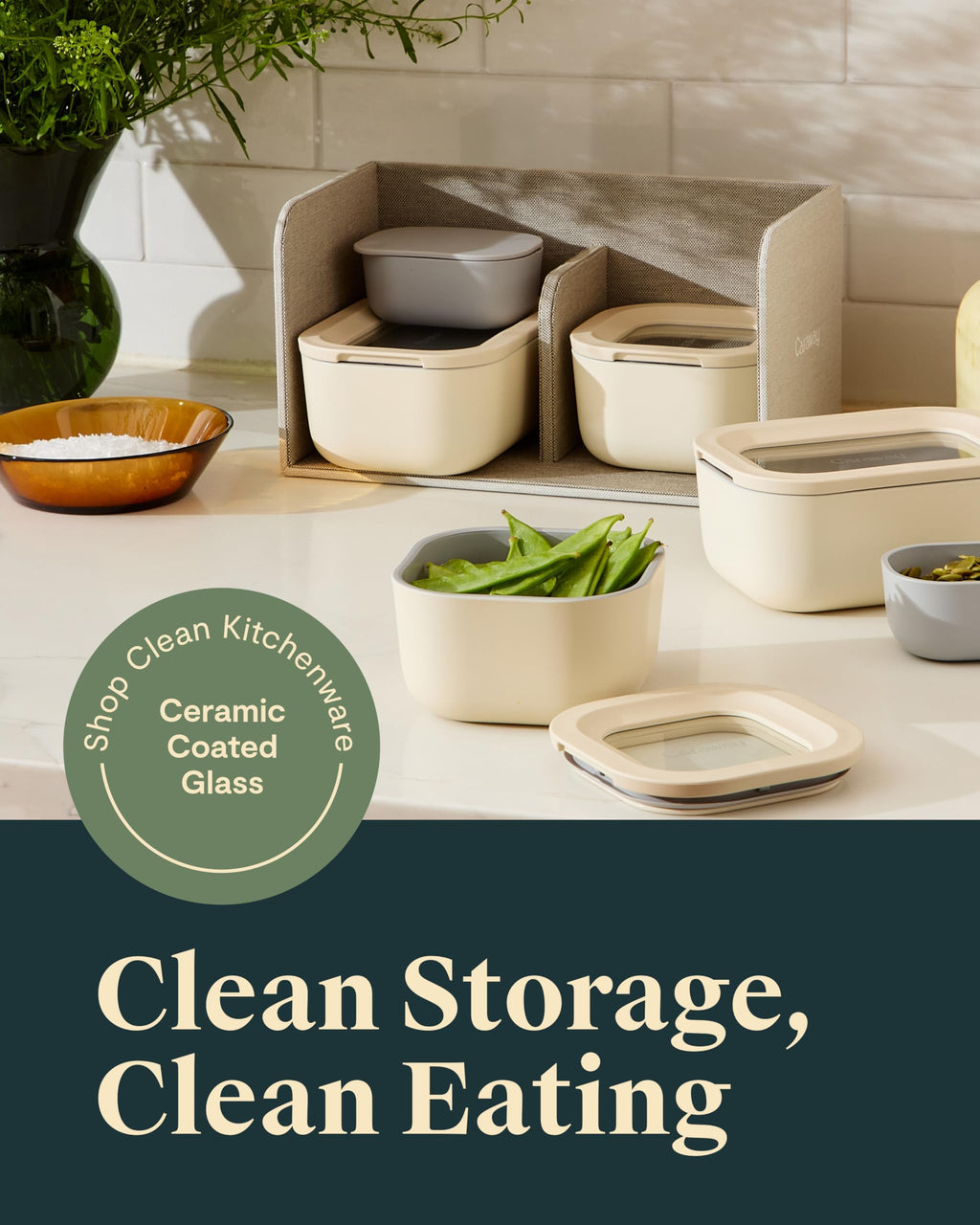 Caraway Glass Food Storage Container Sets with Lids