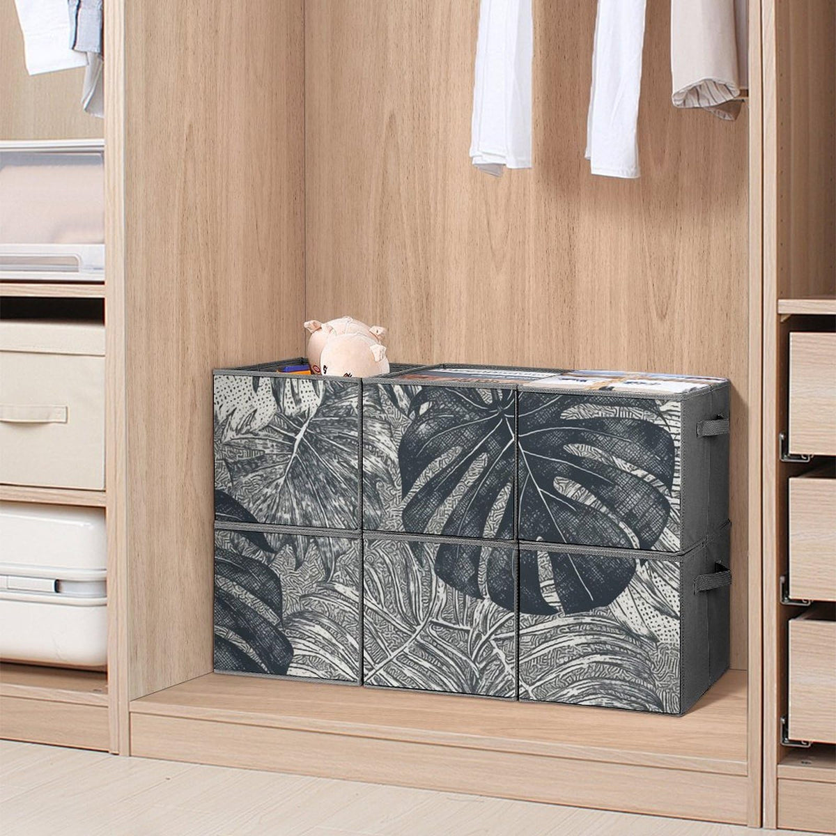 6-Pack Storage Baskets with Handles