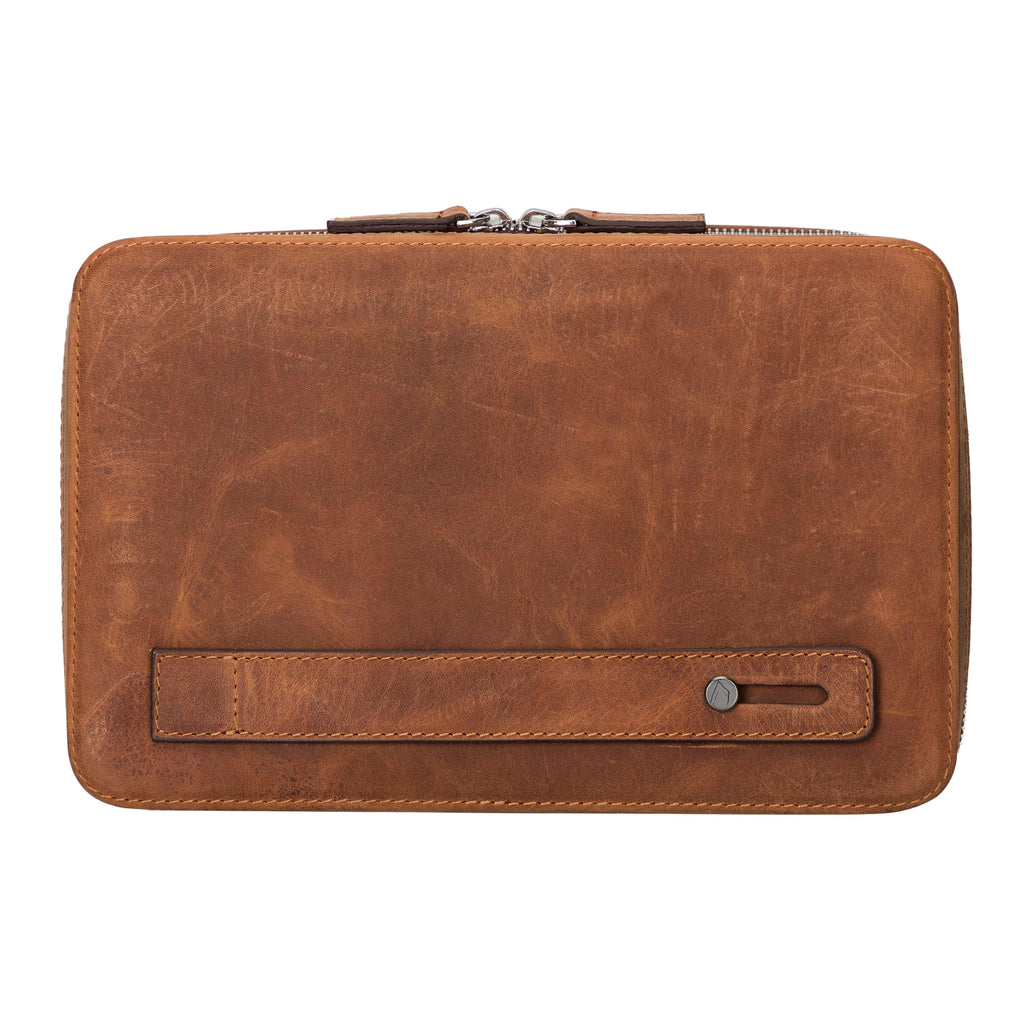 Genuine Leather Travel Cable Organizer Pouch