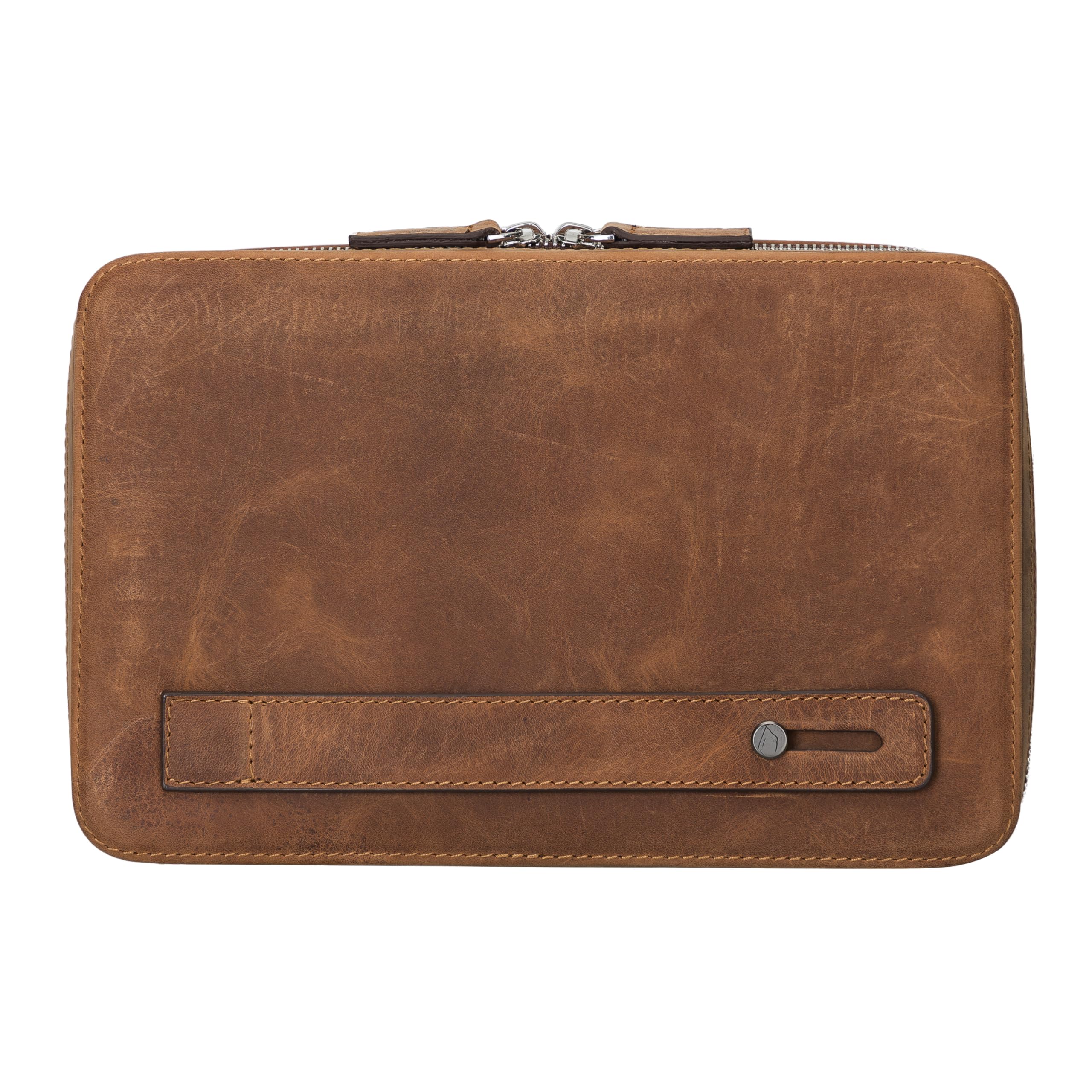 Genuine Leather Travel Cable Organizer Pouch